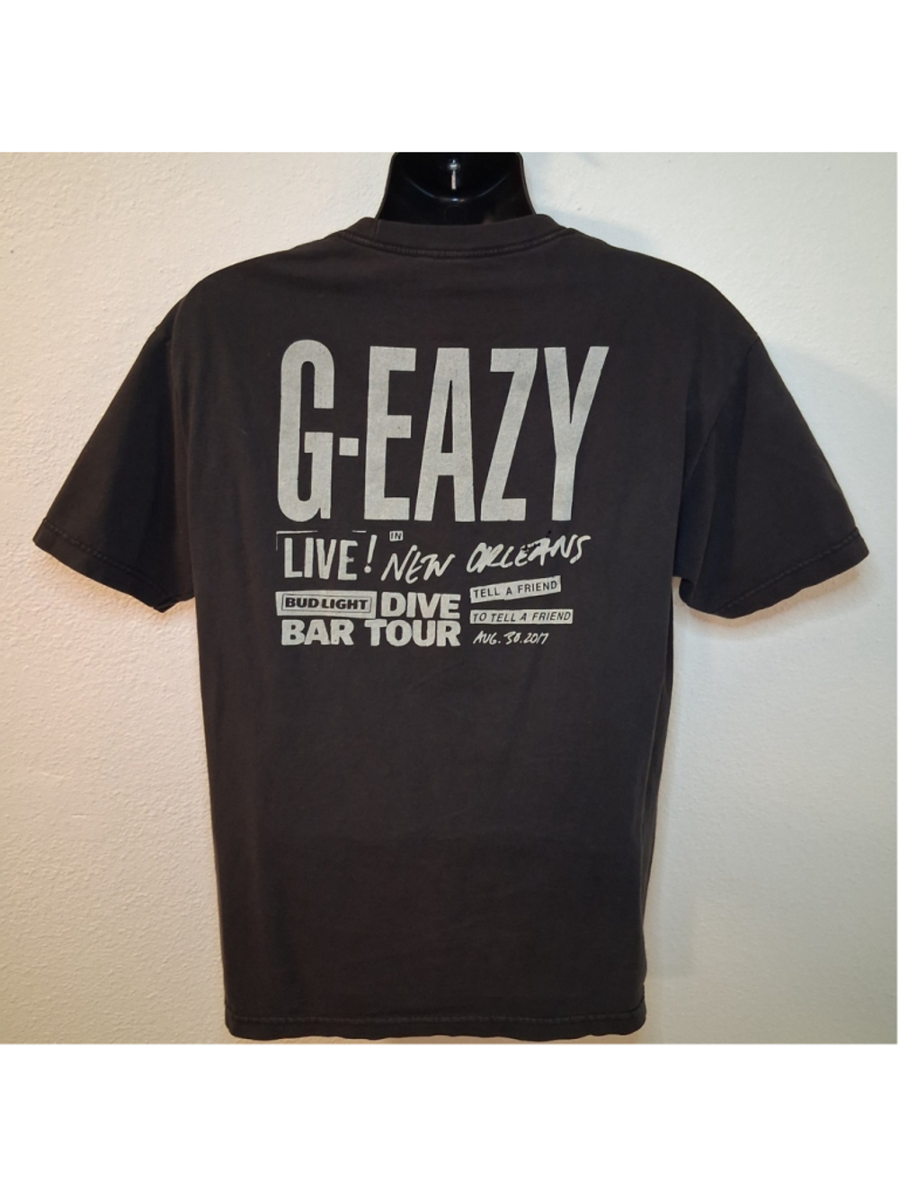 G Eazy Live New Orleans Adult Large Band T-shirt Hip Hop Rap Tee Black *Distress